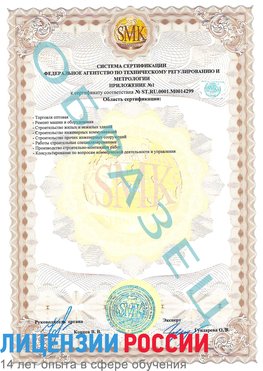 Образец сертификата соответствия (приложение) Пушкино Сертификат ISO 14001